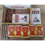 A box of assorted cigars.