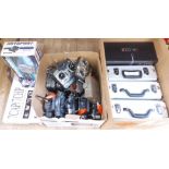 A quantity of assorted RC controllers and accessories