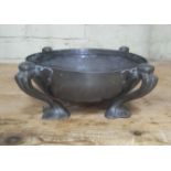 An Arts & Crafts Tudric pewter bowl designed by Oliver Baker for Liberty & Co, number 067,