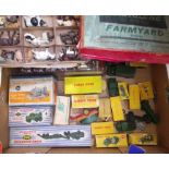 A box of mainly assorted Dinky toys including 561, 661 and 660, also including an Elastolene
