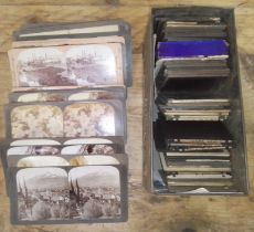 A collection of stereo views and lantern slides.