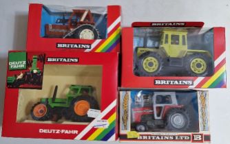 Four Britains diecast models comprising of a 9525 Mercedes-Benz Tractor, a 9527 Fiat Half-Track