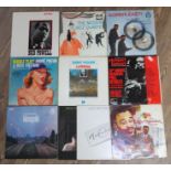 Ten assorted jazz LPs including two Chico Hamilton, Down Beat compilation, Randy Weston Carnival,