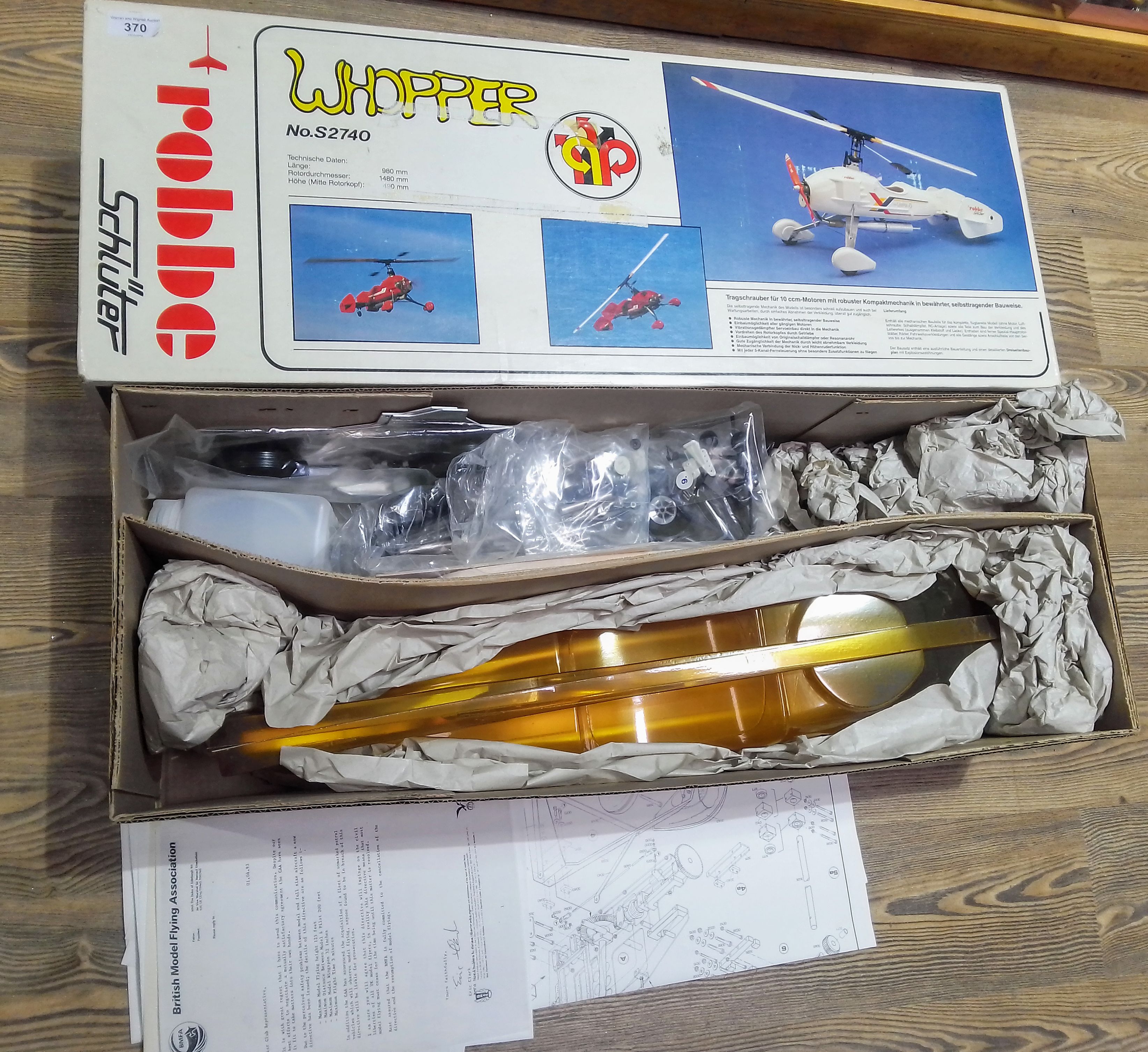 A Robbe Schluter Whopper radio control gyrocopter unbuilt kit, No.S2740 - Image 2 of 2