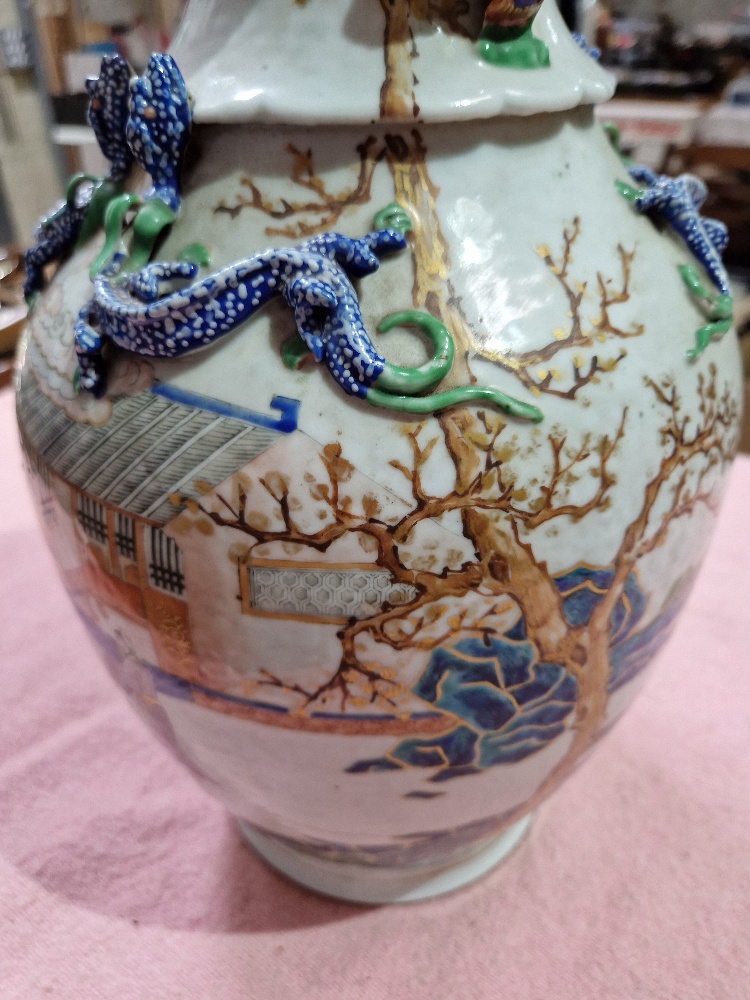 A Chinese porcelain vase, mid 19th century, decorated in over enamels with boats and figures, - Image 6 of 16