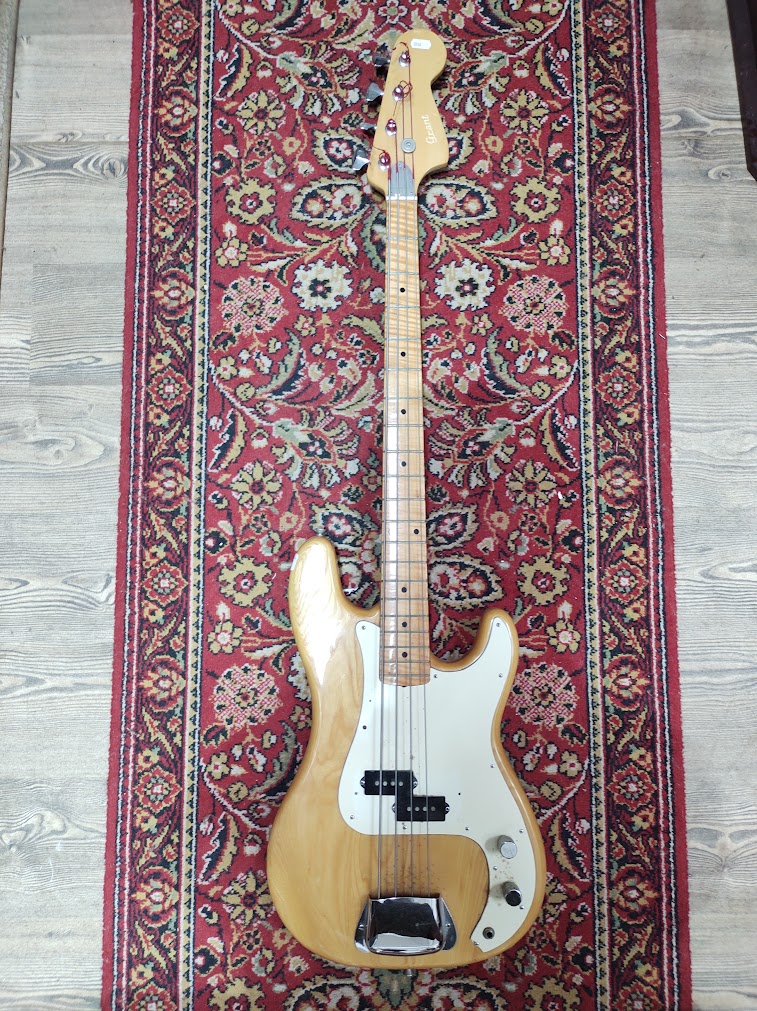 A Grant electric bass guitar, made in Japan.