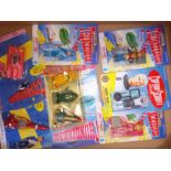 A box of unopened Thunderbird toys on card.