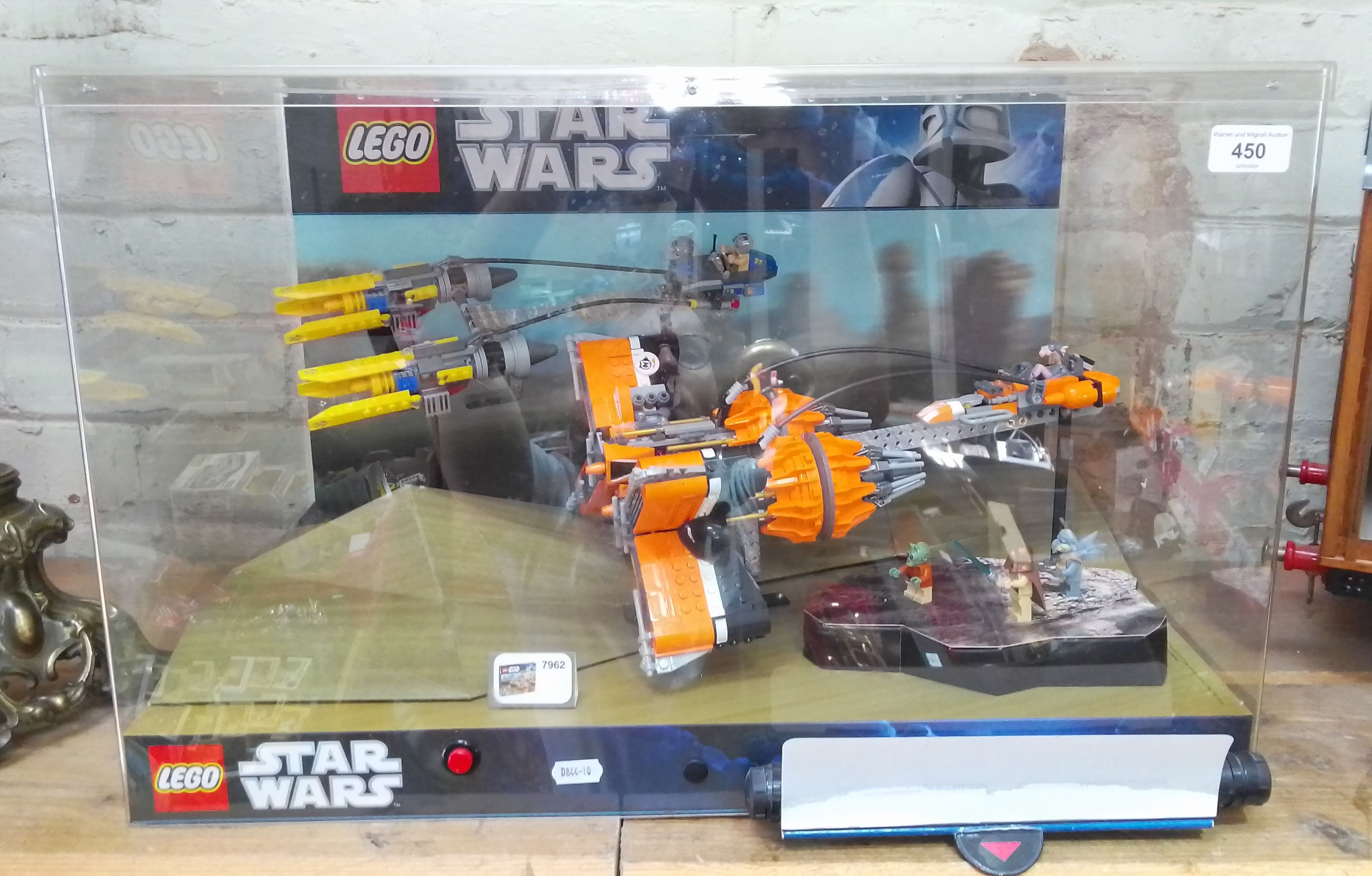 A Lego Star Wars point of sale advertising shop display featuring set 7962.