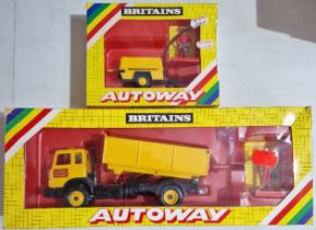 Two Britains diecast models comprising of a 9815 Tipper Truck & a 9840 Compressor, both in