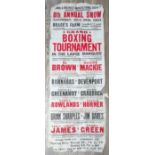 A 1952 local boxing poster from Banks