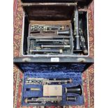 A Buffet Cahampon & Cie Clarinet in hard case together with two others (as found), one marked 'F