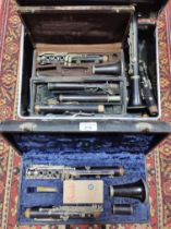 A Buffet Cahampon & Cie Clarinet in hard case together with two others (as found), one marked 'F