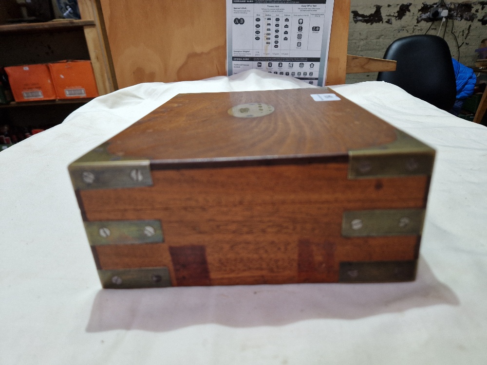 Two 19th century brass bound boxes. - Image 13 of 15