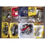 A box of assorted radio control aeroplane engines and parts