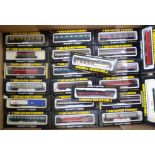 A group of 22 Graham Farish by Bachmann N gauge rolling stock/carriages