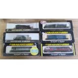 A group of six Graham Farish by Bachmann N gauge engines
