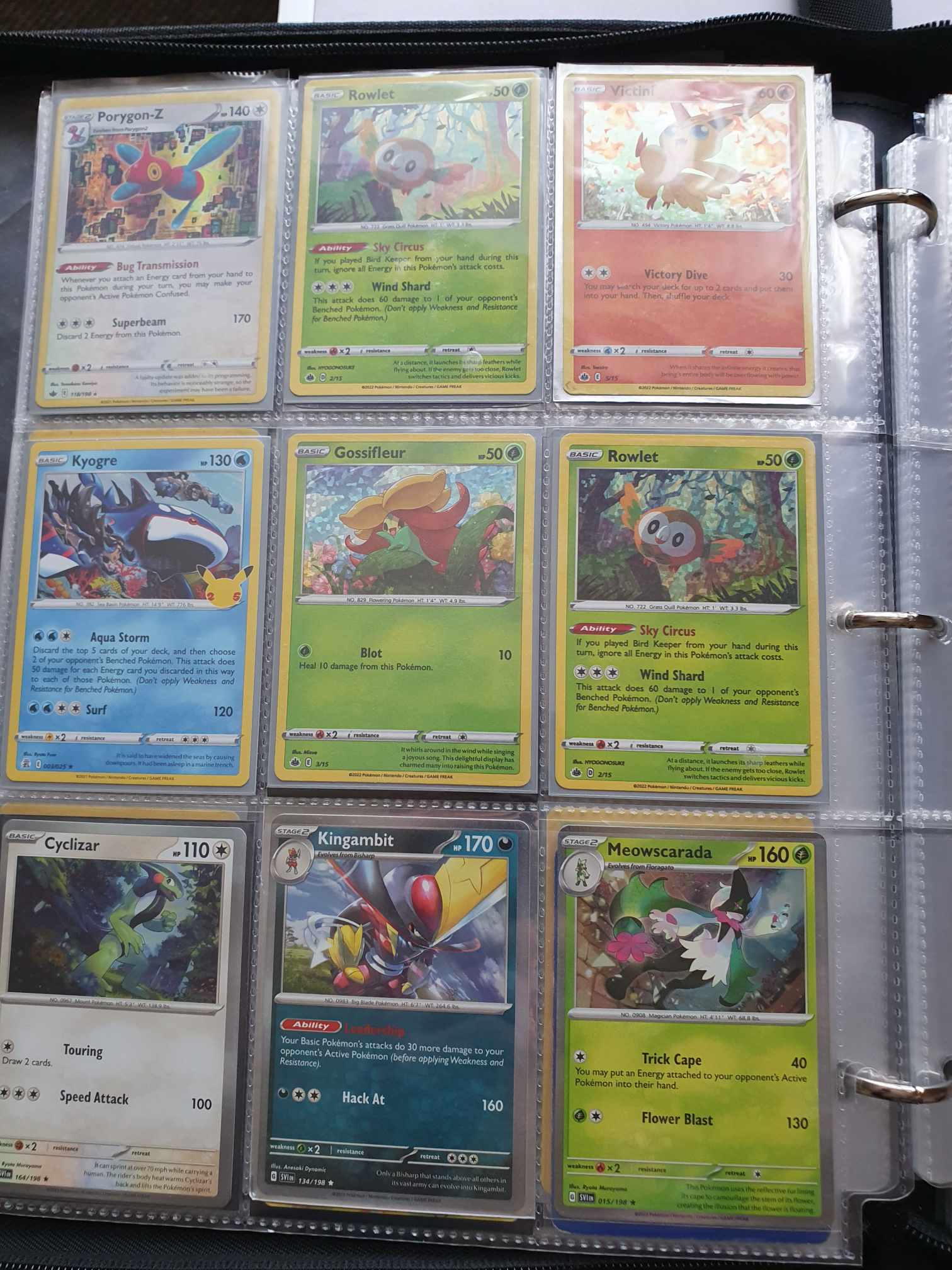 A folder of Pokemon cards, over 200, various sets including GX, EX, promo cards, Pikachu set....