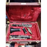 A Rudall Carte clarinet, serial no.1077018, with hard case.