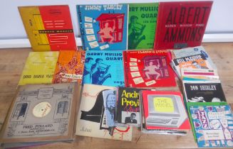 A quantity of mainly jazz and blues 78s, 10" and 7" records.