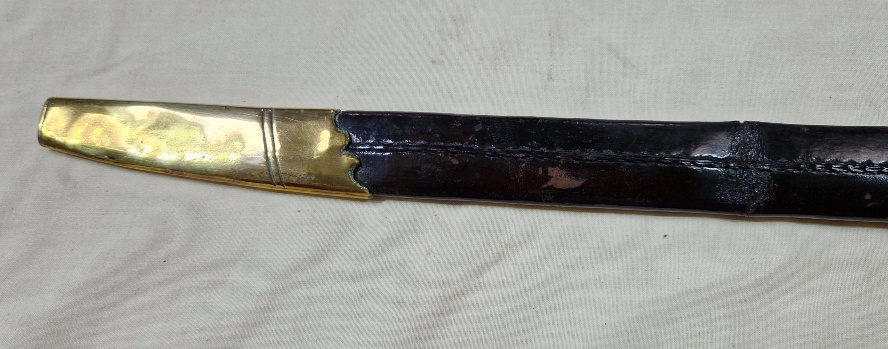 A Naval type sabre with wired shagreen handle, brass guard and cast lion pommel, blade length 74. - Image 19 of 20