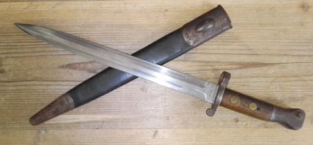 A British WWI 1907 bayonet bayonet by Sanderson.