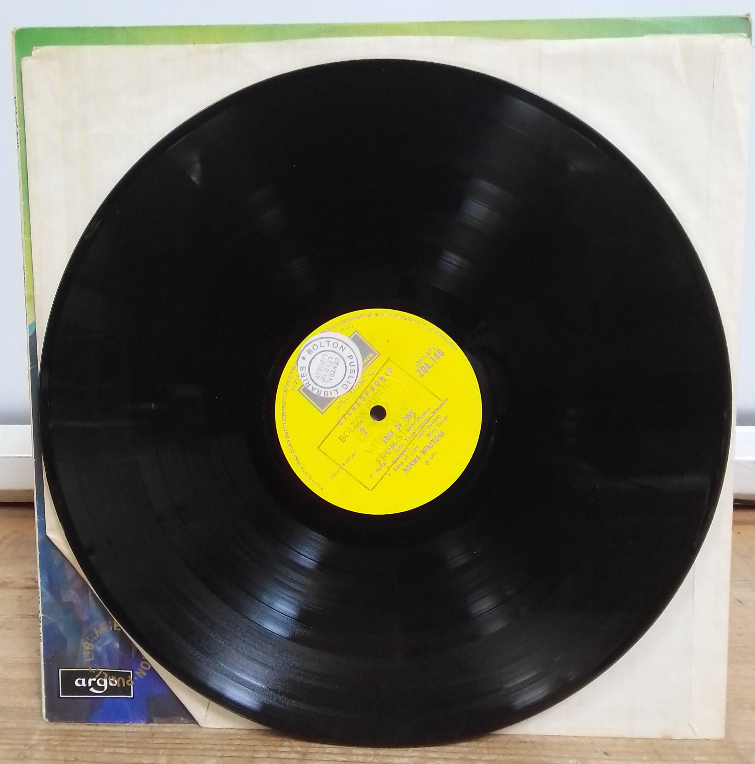 Norma Winstone - Edge of Time, stereo LP, 1st pressing, UK 1972, ZDA 148, ex library copy. - Image 3 of 4