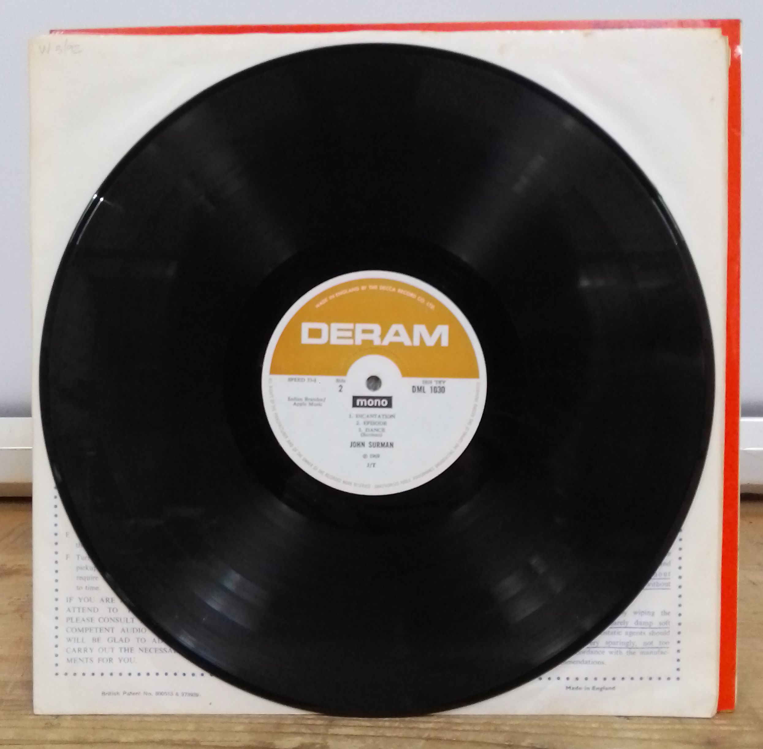 John Surman - John Surman, mono LP, 1st pressing, UK 1969, Deram DML 1030 - Image 4 of 4