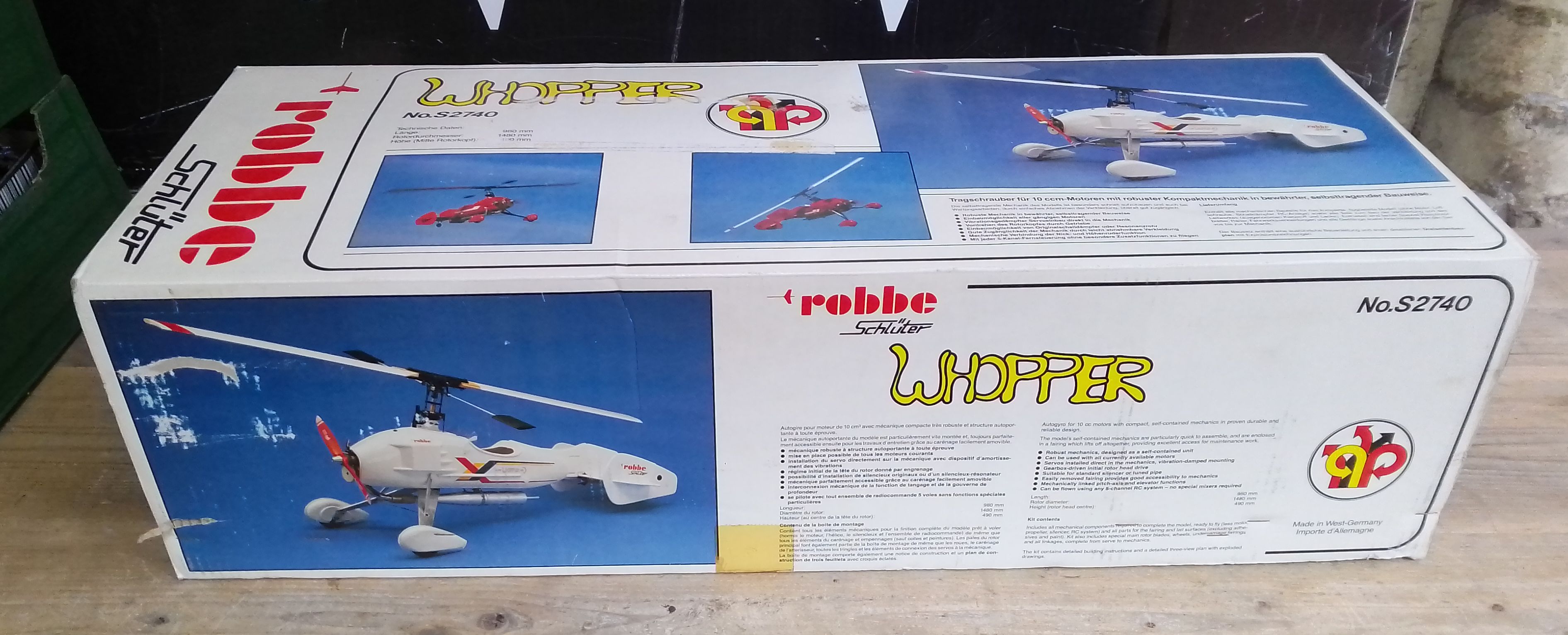 A Robbe Schluter Whopper radio control gyrocopter unbuilt kit, No.S2740