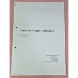 An original script from the Peter Kay series 'Phoenix Nights', Series two - Episode two, rehearsal