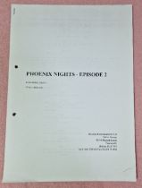 An original script from the Peter Kay series 'Phoenix Nights', Series two - Episode two, rehearsal