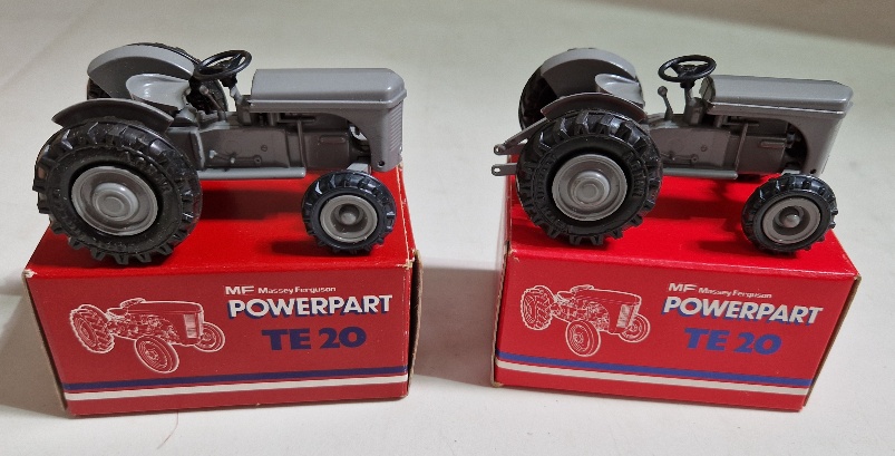 Two Powerpart MF Massey Ferguson models, TE 20 3405 021 M1, both in original boxes.