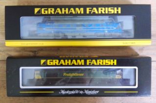 Two Graham Farish by Bachmann N gauge model engines: Deltic Prototype DP1 372-920 and Class 66