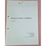 An original script from the Peter Kay series 'Phoenix Nights', Series two - Episode four,