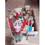 A group of three vintage battery operated automaton toys comprising two bears and a xylophone