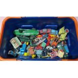 A box of assorted diecast vehicles to include Dinky, Corgi & Lesney etc.