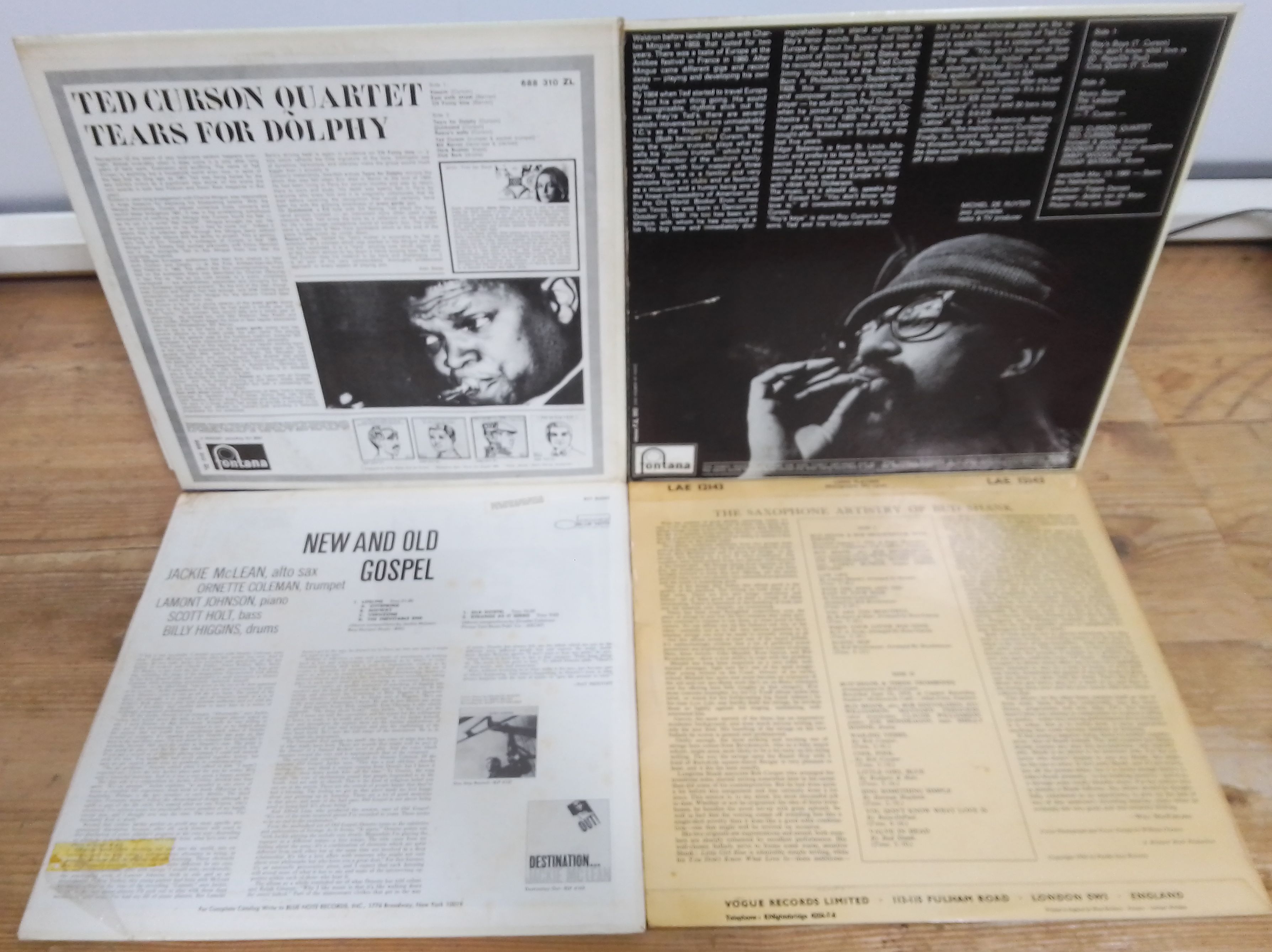 Four jazz LPs comprising Ted Curson Quartet - Tears for Dolphy, Fontana 688310 and Urge, Fontana - Image 2 of 10