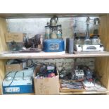 Assorted horology equipment including two vintage watch cleaning machines etc. etc.