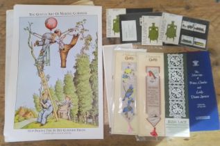 A set of 12 John Ireland Guinness posters, together with a few book marks and mint stamp packs.