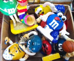 A collection of Mars M&Ms plastic figures.