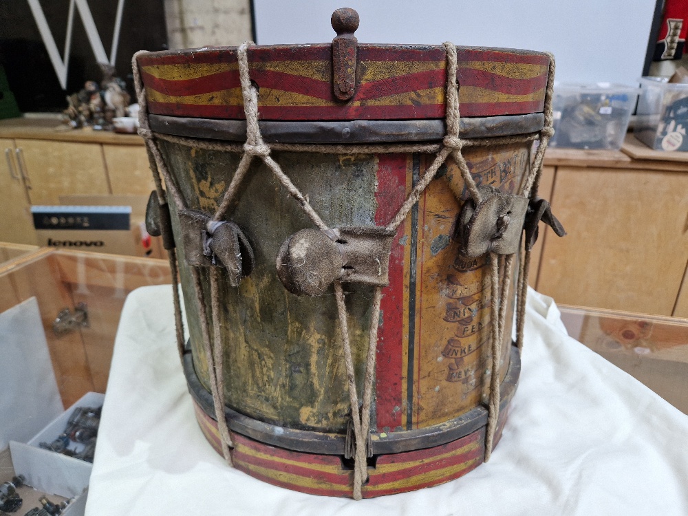 A 12th Battalion Duke of Cambridge's Own (Middlesex Regiment) military side drum. - Image 8 of 14