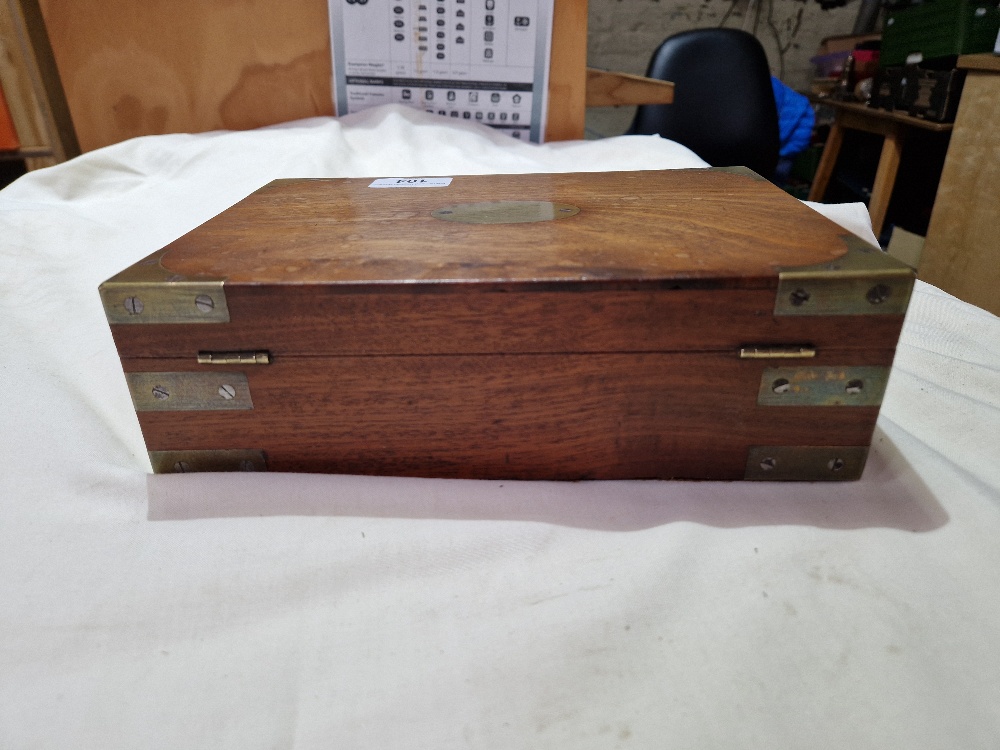 Two 19th century brass bound boxes. - Image 14 of 15