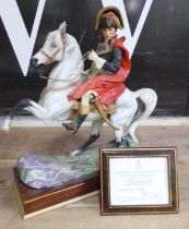 A Royal Worcester porcelain model Napoleon Bonaparte modelled by Bernard Winskill, on wooden base,