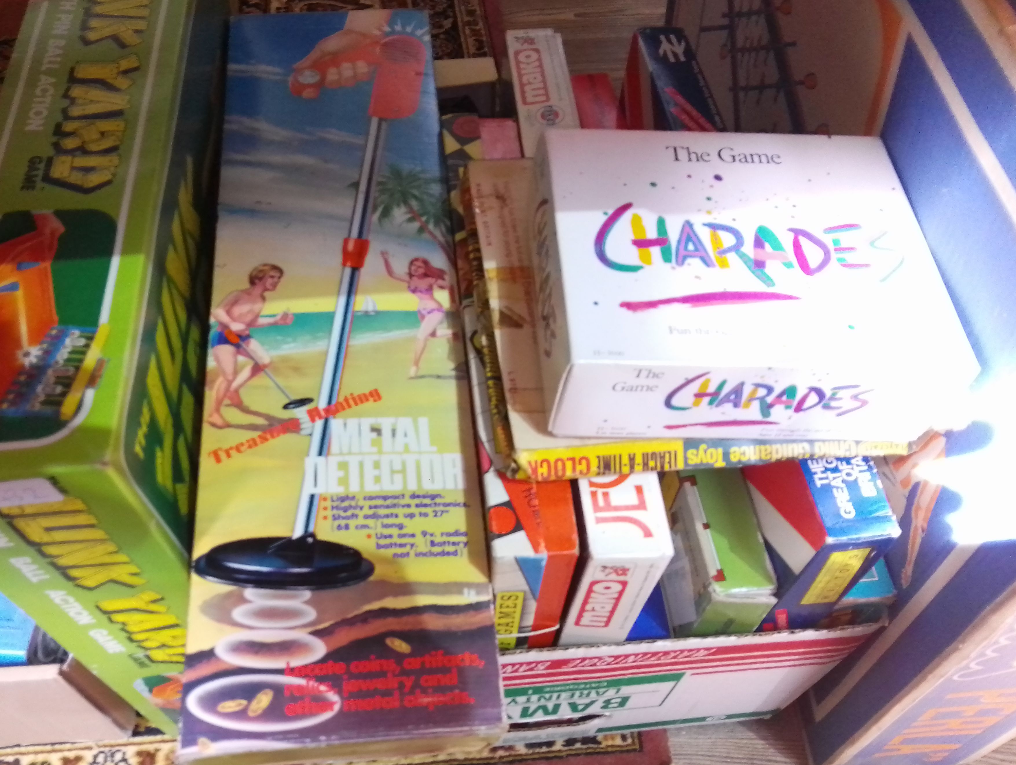 A quantity of assorted vintage games including Football, Junk Yard, etc.