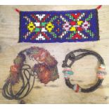 African jewellery from the Masi tribe from approx 1950's, comprising symbolic beadwork