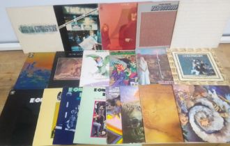 A selection of 20 mainly rock LPs including King Crimson, Soft Machine, Pink Floyd, Atomic