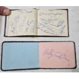 Two 1960s football autograph albums including Manchester United; Nobby Stiles, Dennis....