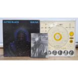 Two Sun Ra LPs: Astro Black, gatefold stereo LP, US 1973, Impulse AS-9255 and The Heliocentric