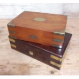 Two 19th century brass bound boxes.