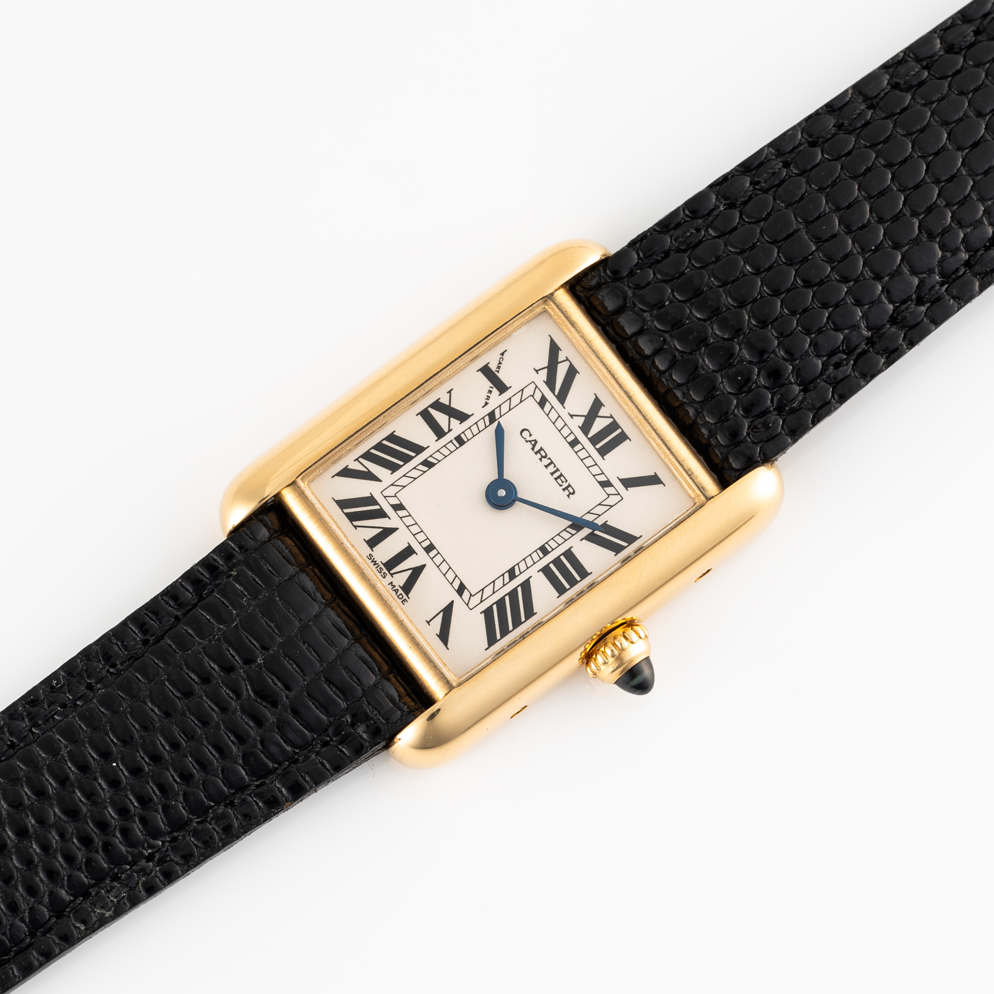 A LADY'S 18K SOLID GOLD CARTIER TANK LOUIS WRIST WATCH CIRCA 2000s, REF. 2442 WITH CARTIER SERVICE - Image 4 of 8