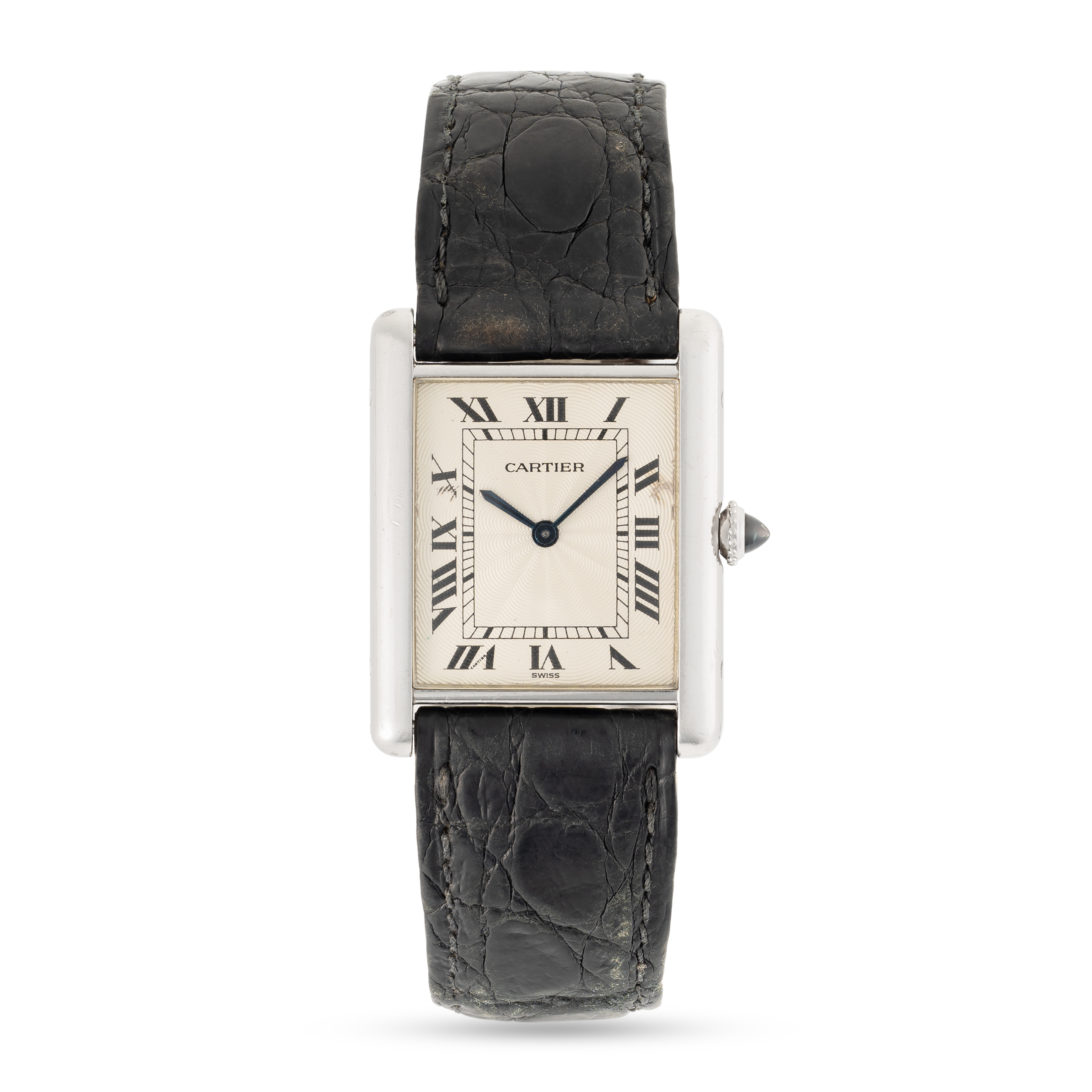 A RARE GENTLEMAN'S SIZE PLATINUM CARTIER PARIS TANK LOUIS MECANIQUE WRIST WATCH CIRCA 1990s, REF. - Image 2 of 9